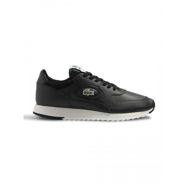 LACOSTE ΑΝΔΡΙΚΑ ΔΕΡΜΑΤΙΝΑ BLACK SNEAKERS LINESET 746SMA0012454