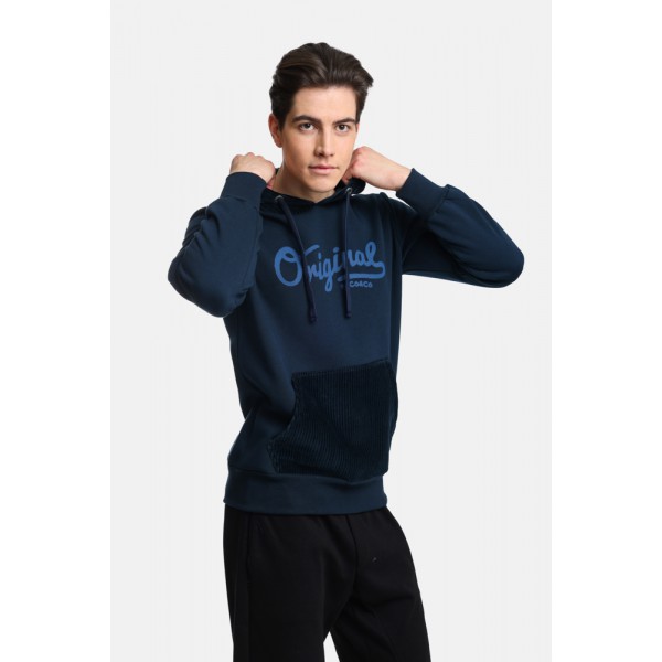 PACO & CO ΑΝΔΡΙΚΗ ΦΟΥΤΕΡ ΜΕ ΚΟΥΚΟΥΛΑ  ΕΠΕΝΔΥΣΗ FLEECE 2481080 NAVY