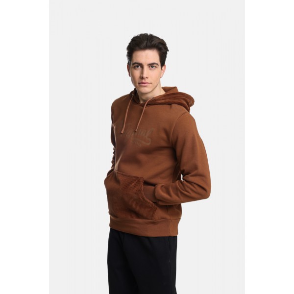 PACO & CO ΑΝΔΡΙΚΗ ΦΟΥΤΕΡ ΜΕ ΚΟΥΚΟΥΛΑ  ΕΠΕΝΔΥΣΗ FLEECE 2481080 CAMEL