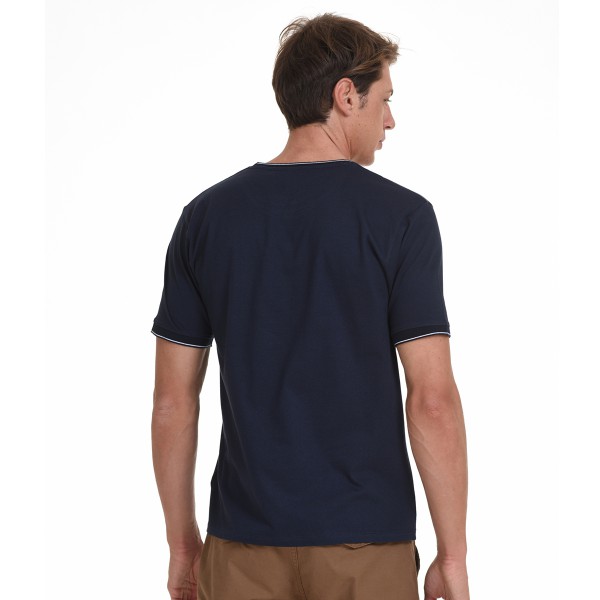 SPLENDID ΚΟΝΤΟΜΑΝΙΚΟ  T-SHIRT ΜΕ ΤΥΠΩΜΑ 45-206-029 NAVY